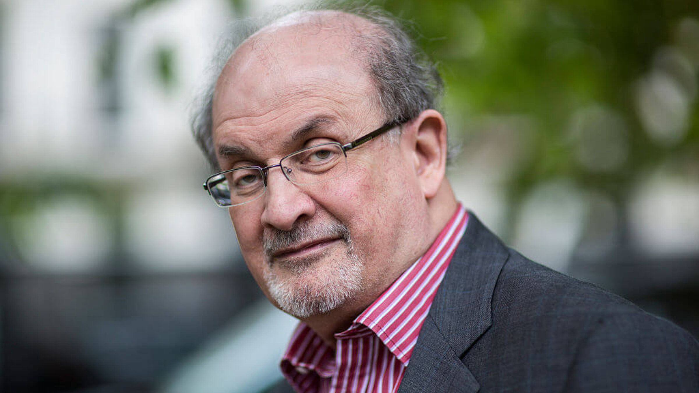 Salman Rushdie, writer, at the Cheltenham Literature Festival on October 10, 2015 in Cheltenham, England. 