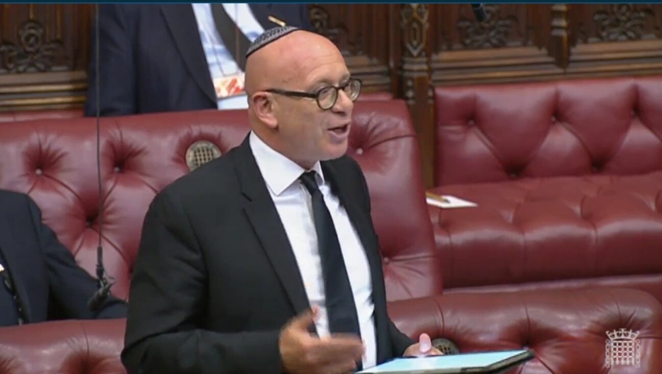 British lawmaker David Wolfson discusses the death of Queen Elizabeth in the House of Lords, London, Sept. 8, 2022. (Screenshot from Facebook)