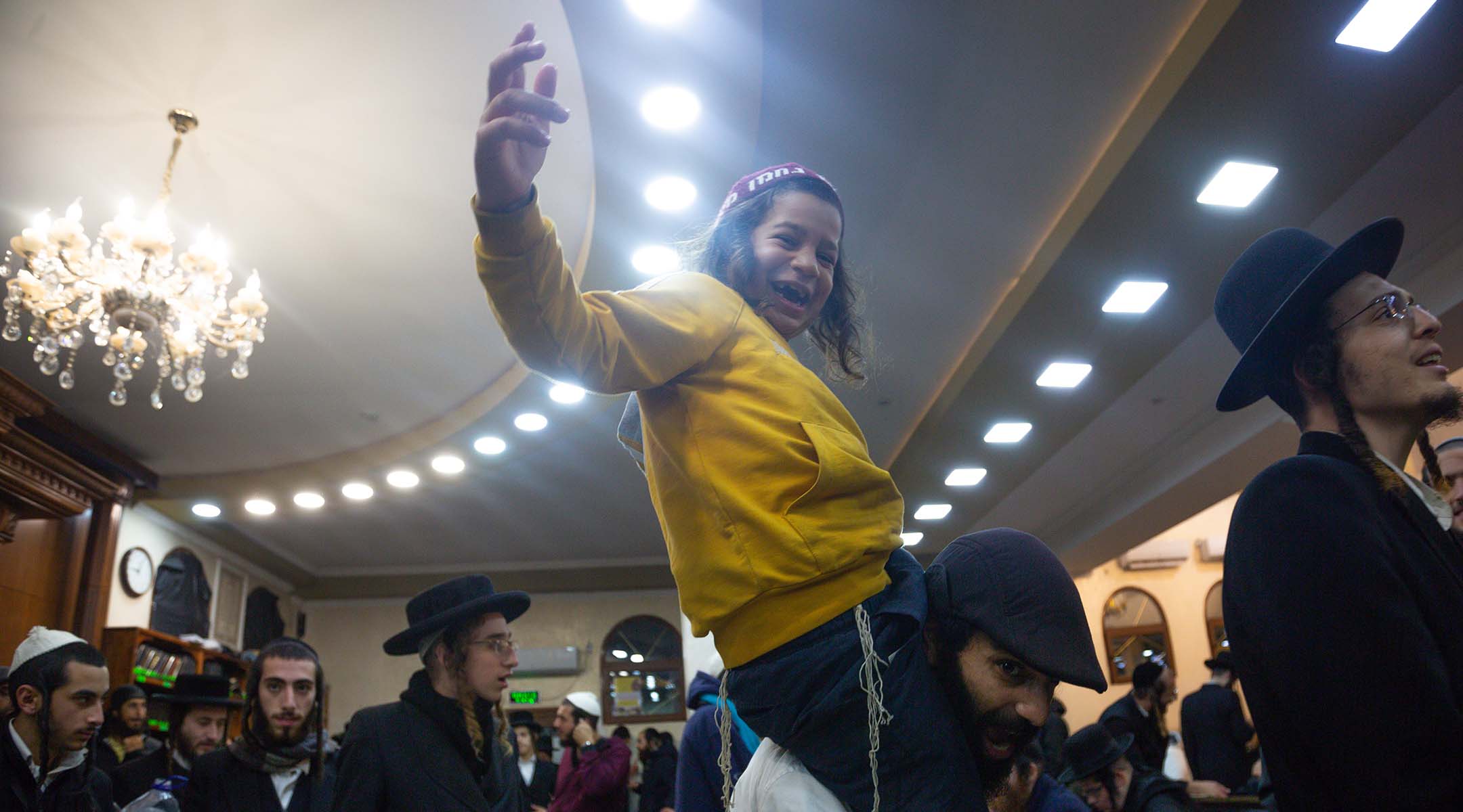 The joyous gatherings of Hasidic pilgrims have gone on as planned in Uman, Ukraine, for those who made the trip into the war-torn country. (David Saveliev)