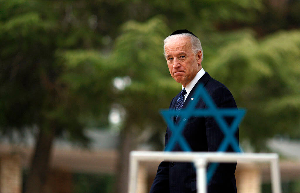 Then Vice President Joe Biden on Mt. Herzel in Jerusalem on March 9, 2010. 