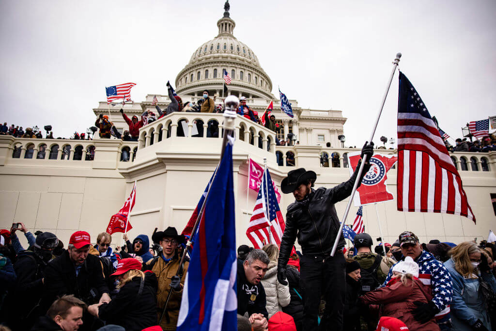 Pro-Trump supporters storm the U.S. Capitol on January 6, 2021.