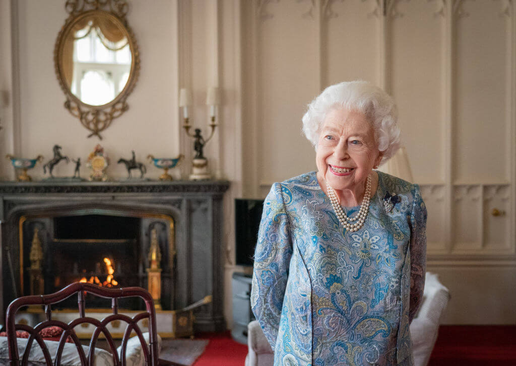 Queen Elizabeth II at Windsor Castle on April 28, 2022.