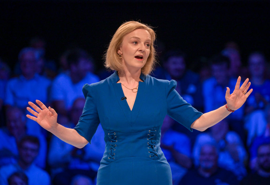 Liz Truss last month, during her campaign for British prime minister. (Getty)