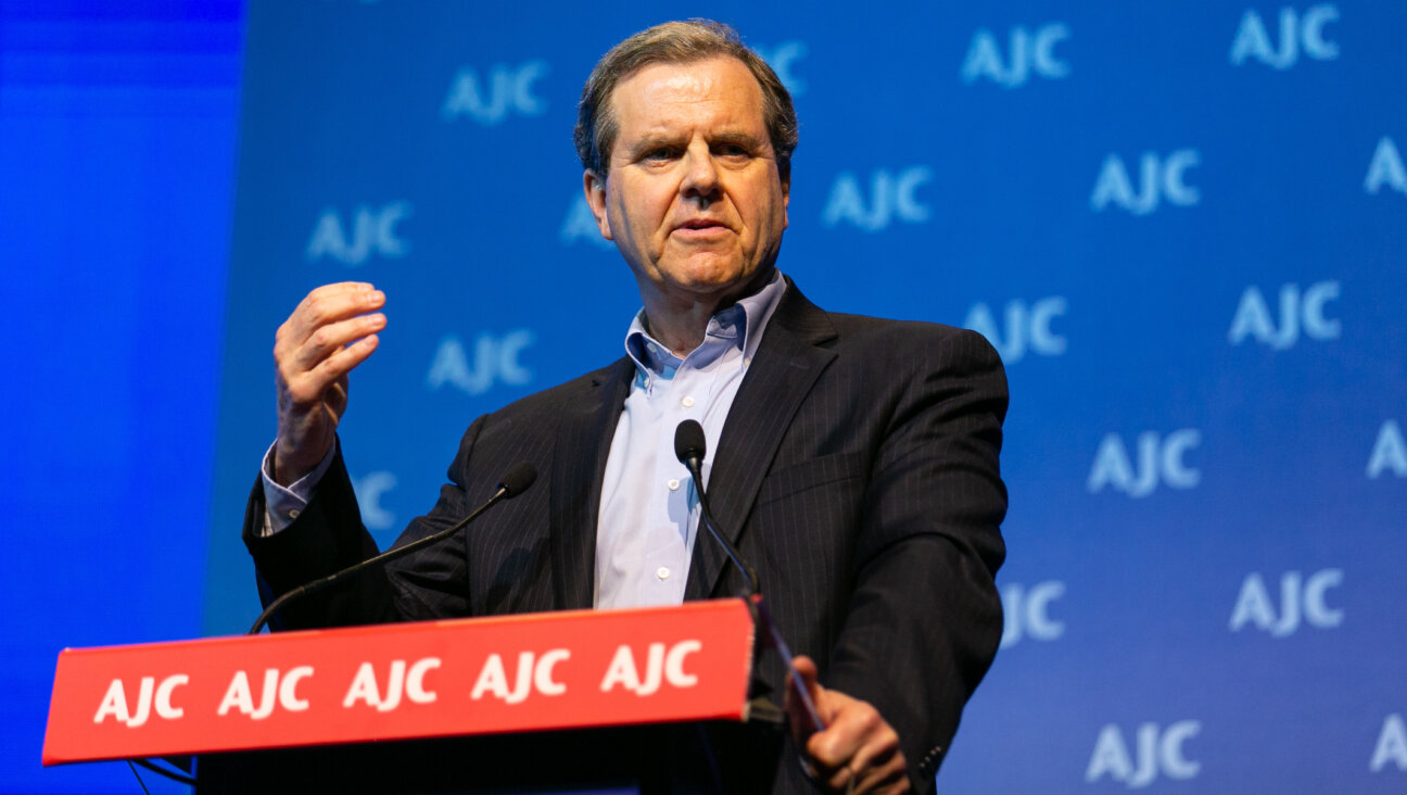 David Harris, CEO of the American Jewish Committee, speaks at the AJC Global Forum in Jerusalem, June 23, 2018. (Courtesy American Jewish Committee)