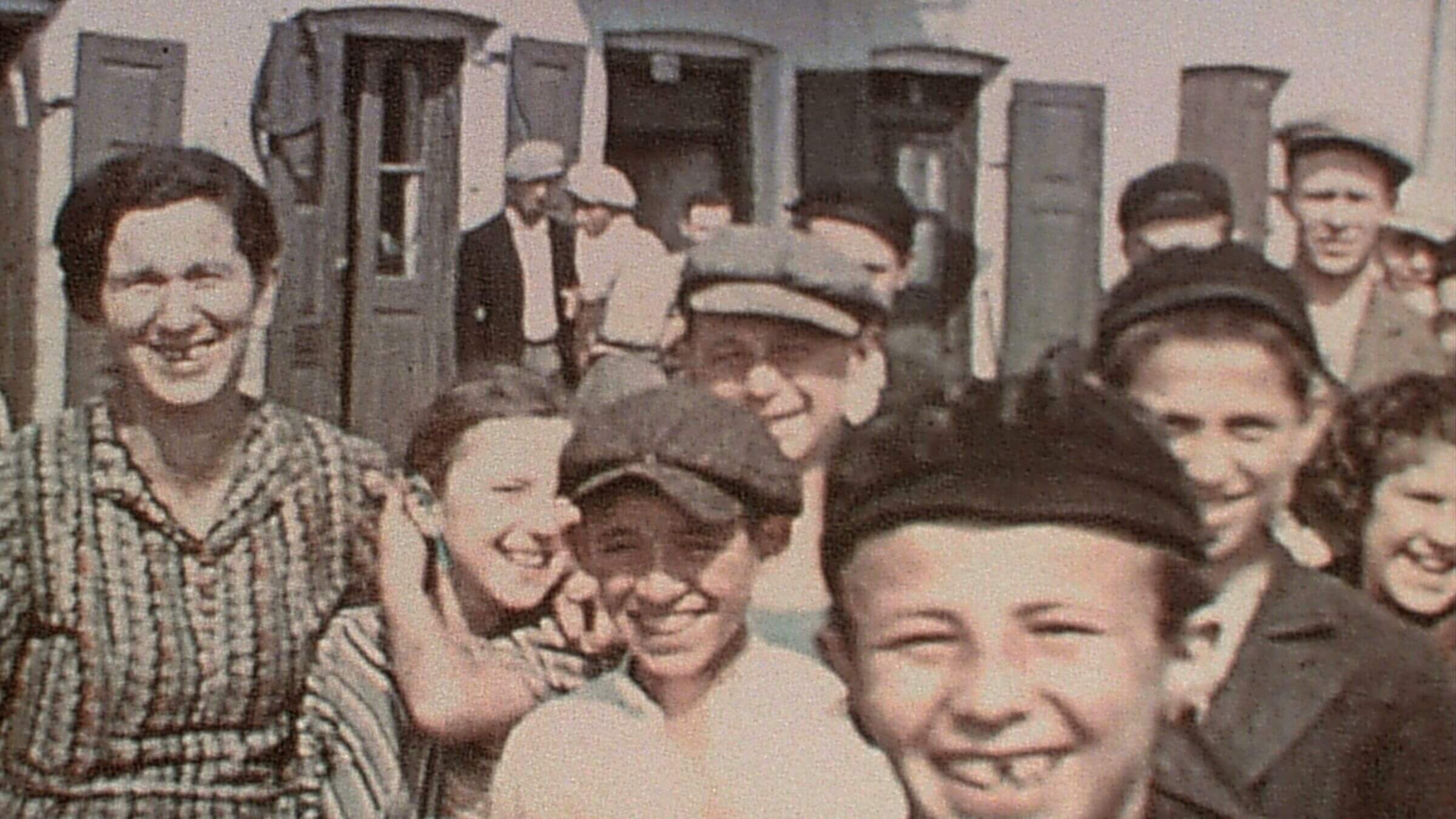 A single frame from David Kurtz's 1938 footage of Nasielsk, a small town in Poland.