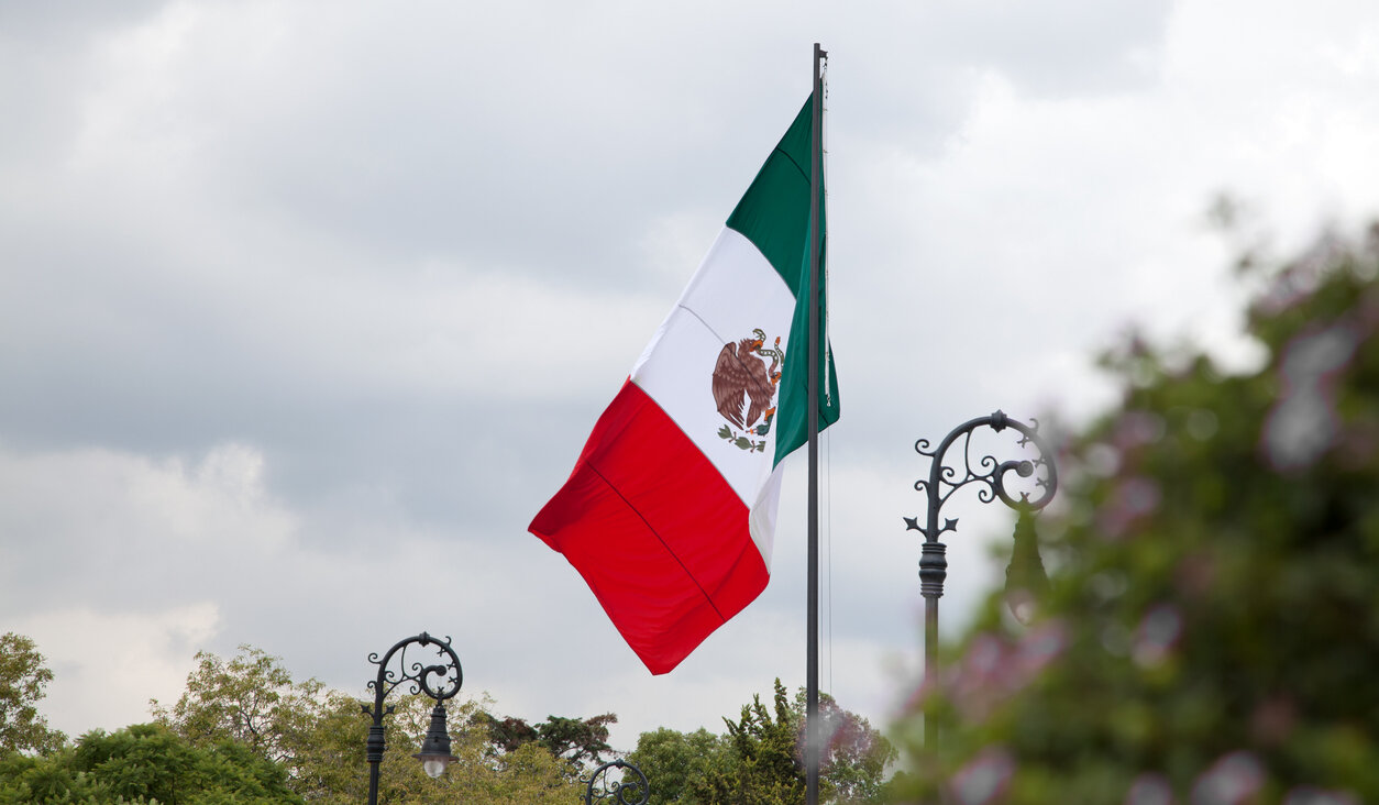 The Mexican flag.