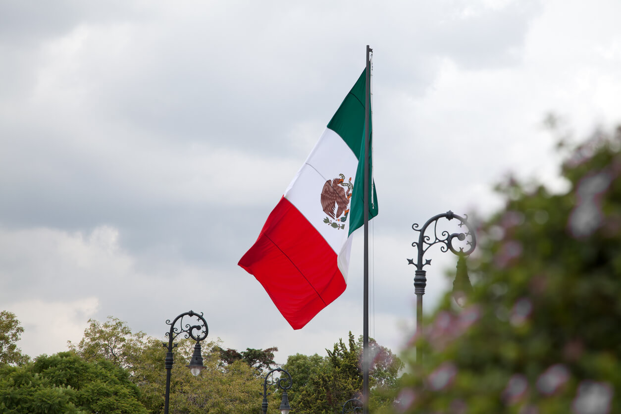 The Mexican flag.