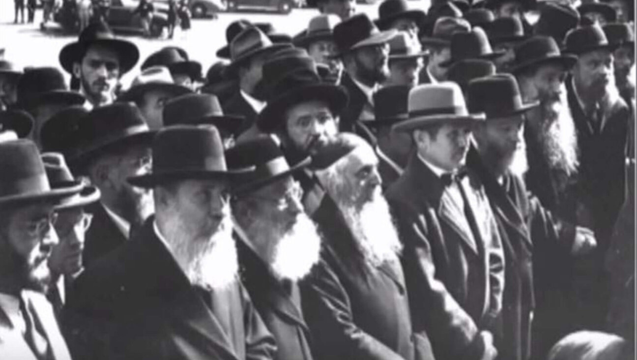 Orthodox rabbis gather in protest of the United States' inaction to save European Jews in Washington D.C., Oct. 6, 1943.  
