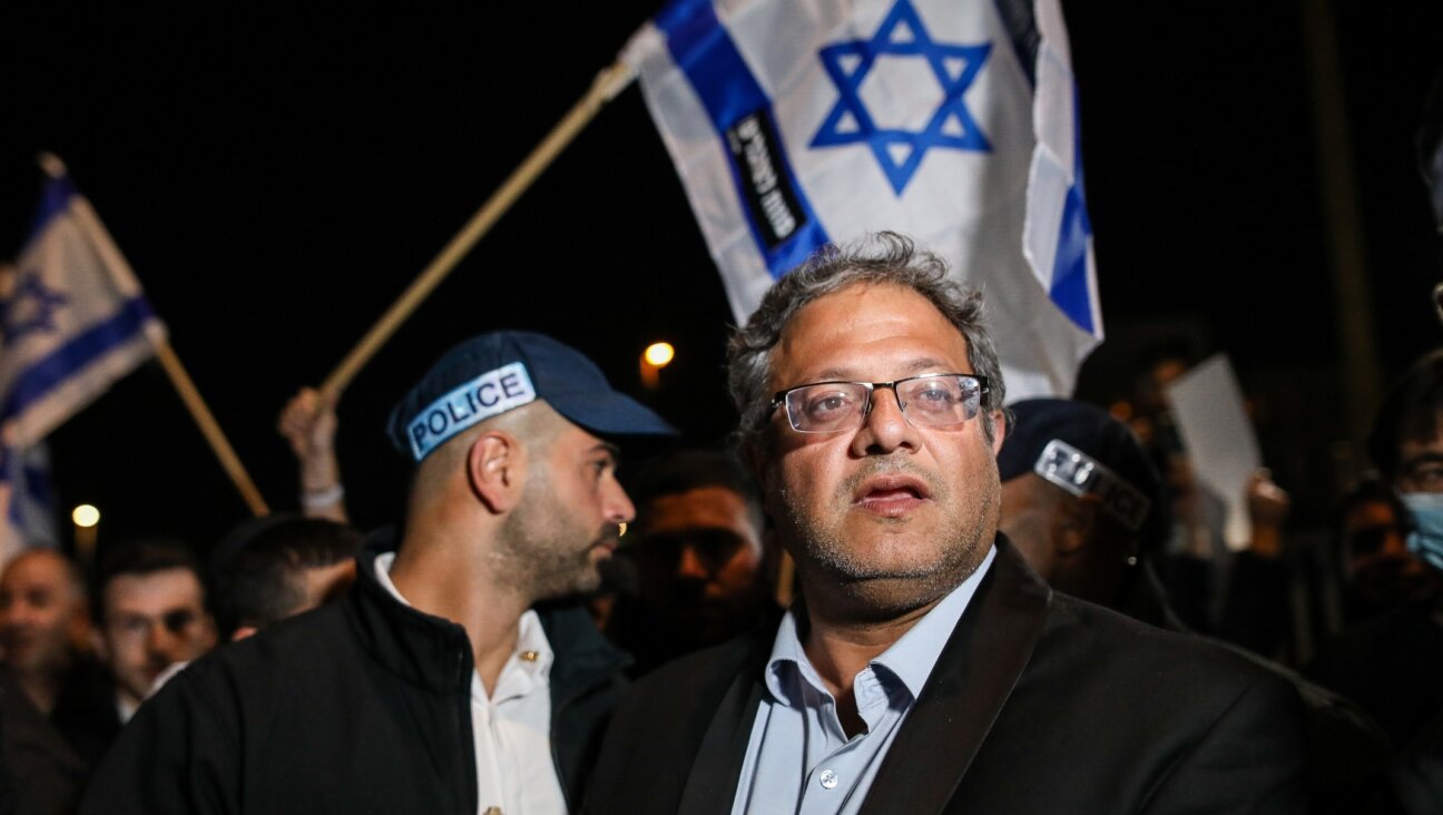 Itamar Ben-Gvir attends a protest in the East Jerusalem neighborhood of Sheikh Jarrah, March 2, 2022. (Noam Revkin Fenton/Flash90)