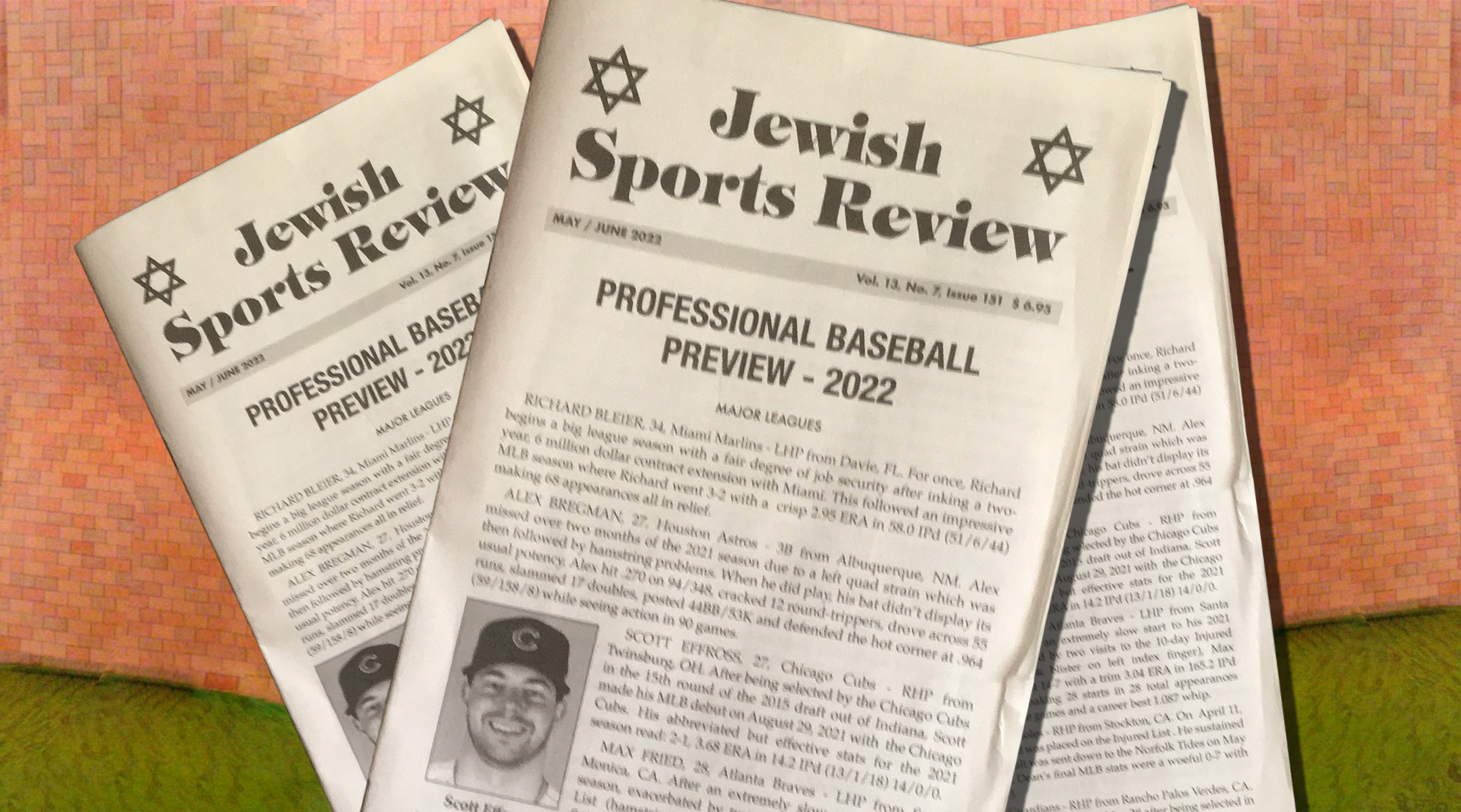 The Jewish Sports Review has ceased publication after a 25-year run. (Courtesy Ephraim Moxson; design by Mollie Suss)