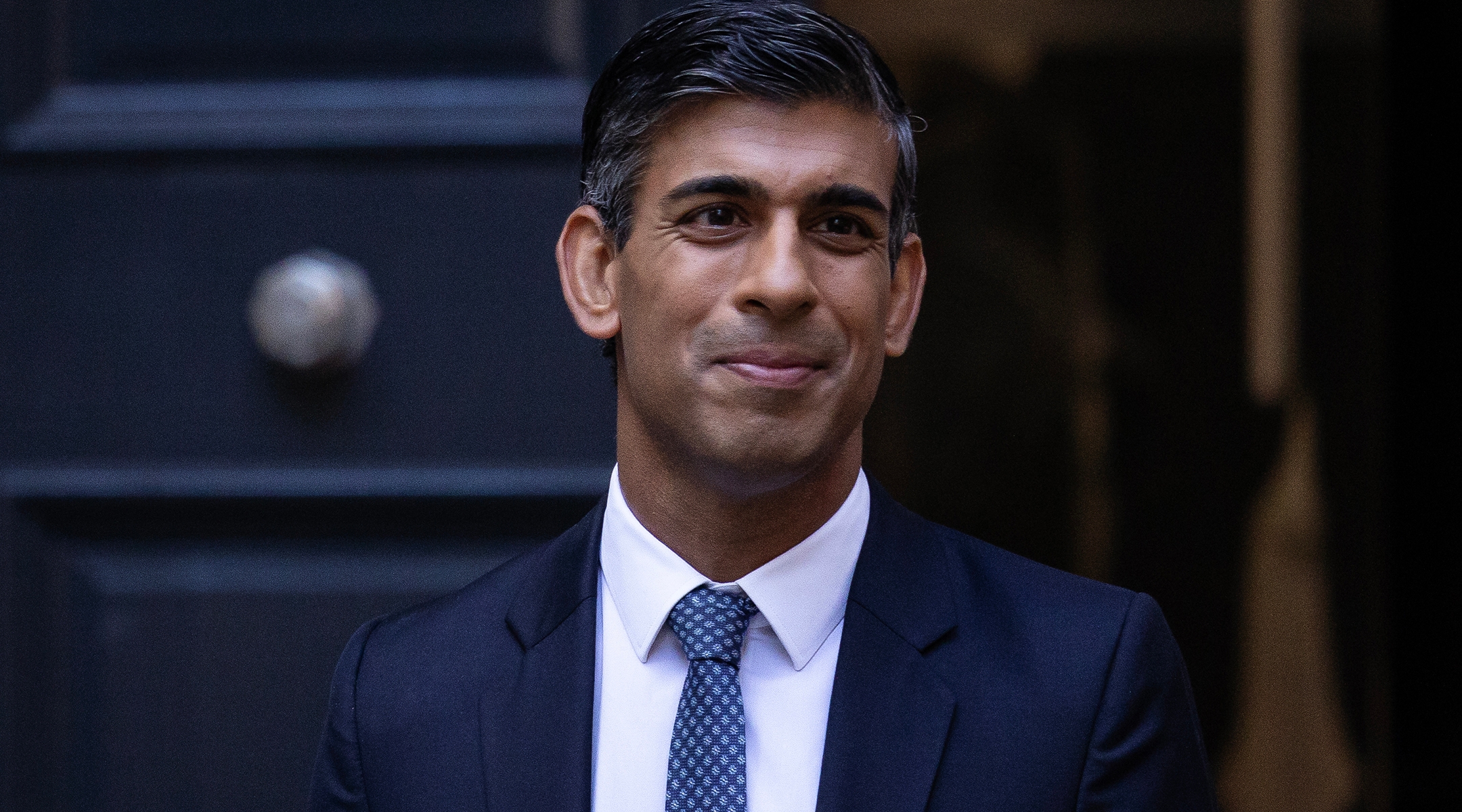 Rishi Sunak leaves the Conservative Party headquarters in London, Oct. 24, 2022. (Dan Kitwood/Getty Images)