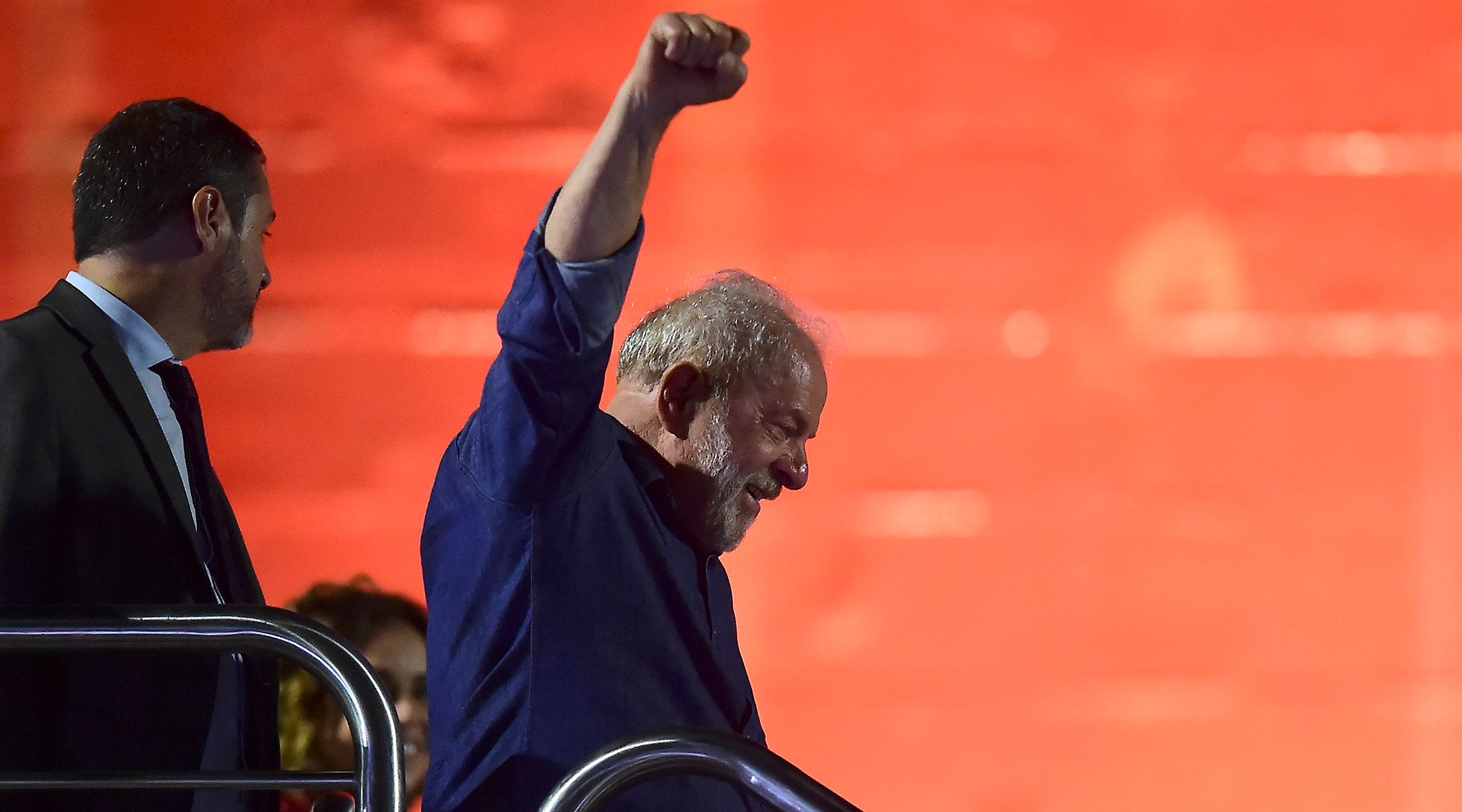 Luiz Inácio Lula Da Silva waves to supporters after being elected president of Brazil over incumbent Jair Bolsonaro by a thin margin in Sao Paulo, Oct. 30, 2022.