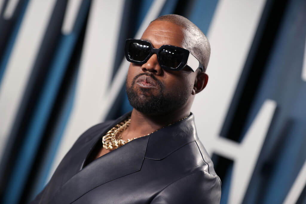 Kanye West at the 2020 Vanity Fair Oscar Party.
