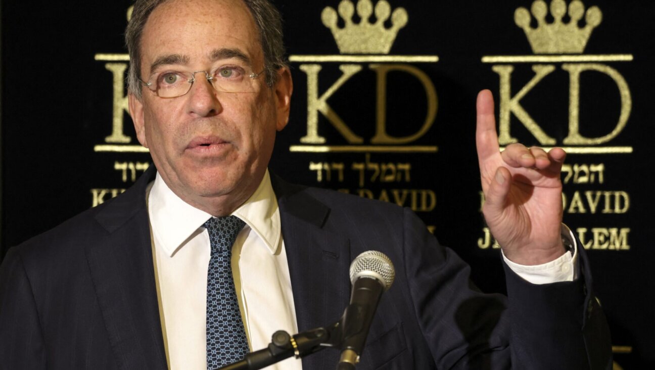 Tom Nides, the U.S. ambassador to Israel, speaks to the Foreign Press Association at the King David Hotel in Jerusalem, Sept. 7, 2022. (Ronaldo Schemidt/AFP via Getty Images)
