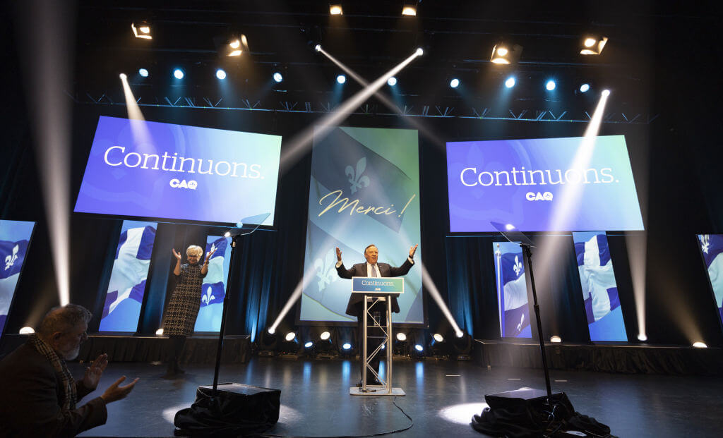 The Coalition Avenir Quebec won an overwhelming victory in a provincial election on Oct. 3, 2022 despite passing a law that has been denounced as targeting religious minorities. 