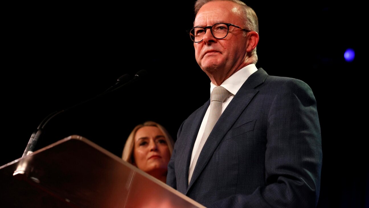 Australia’s prime minister, Anthony Albanese, delivers his victory speech during the Labor Party election night event in Sydney, May 21, 2022 in Sydney, Australia. (Lisa Maree Williams/Getty Images)