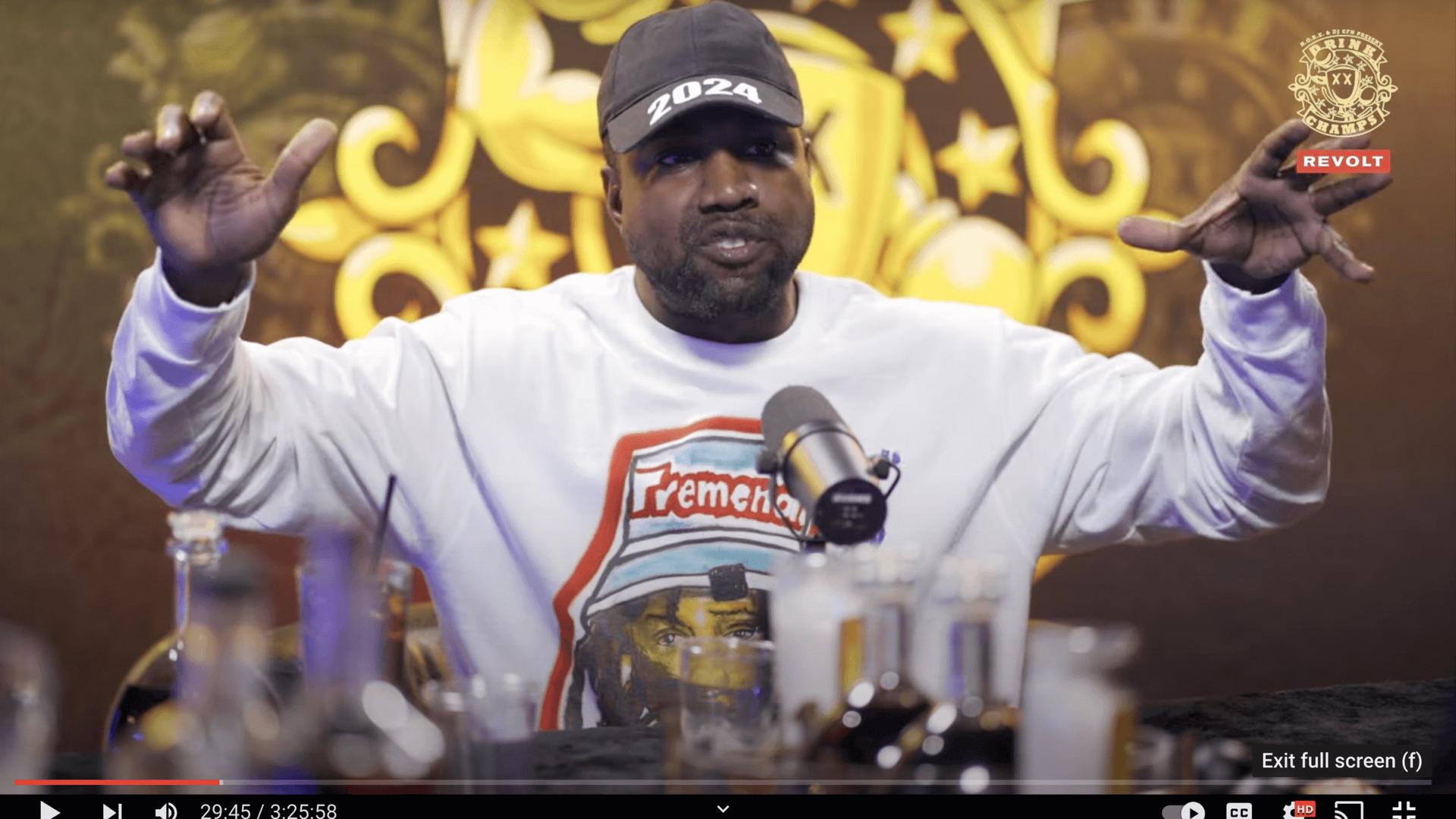 Ye, formerly known as Kanye West, during an Oct. 16 interview on “Drink Champs.”