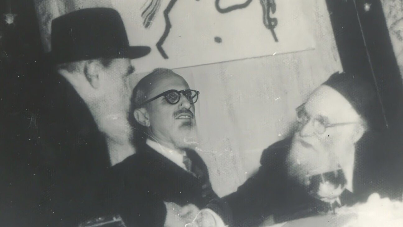 Rabbi Dov Ber Soloveitchik (center) with two other renowned rabbis, R. Moshe Feinstein and R. Aharon Kotler