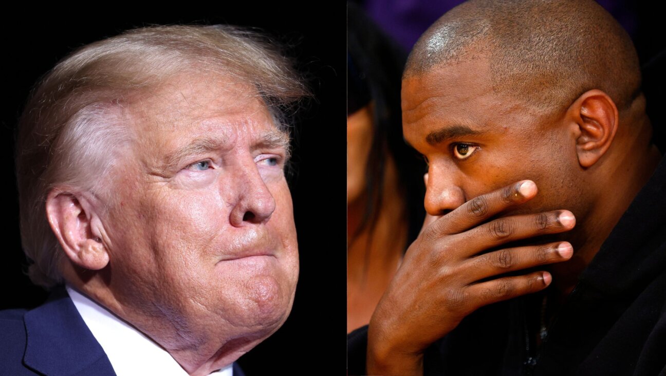 Former President Donald Trump. Rapper Kanye West, who has legally changed his name to Ye.