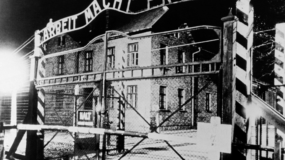Auschwitz, as seen in January, 1945. (Getty)