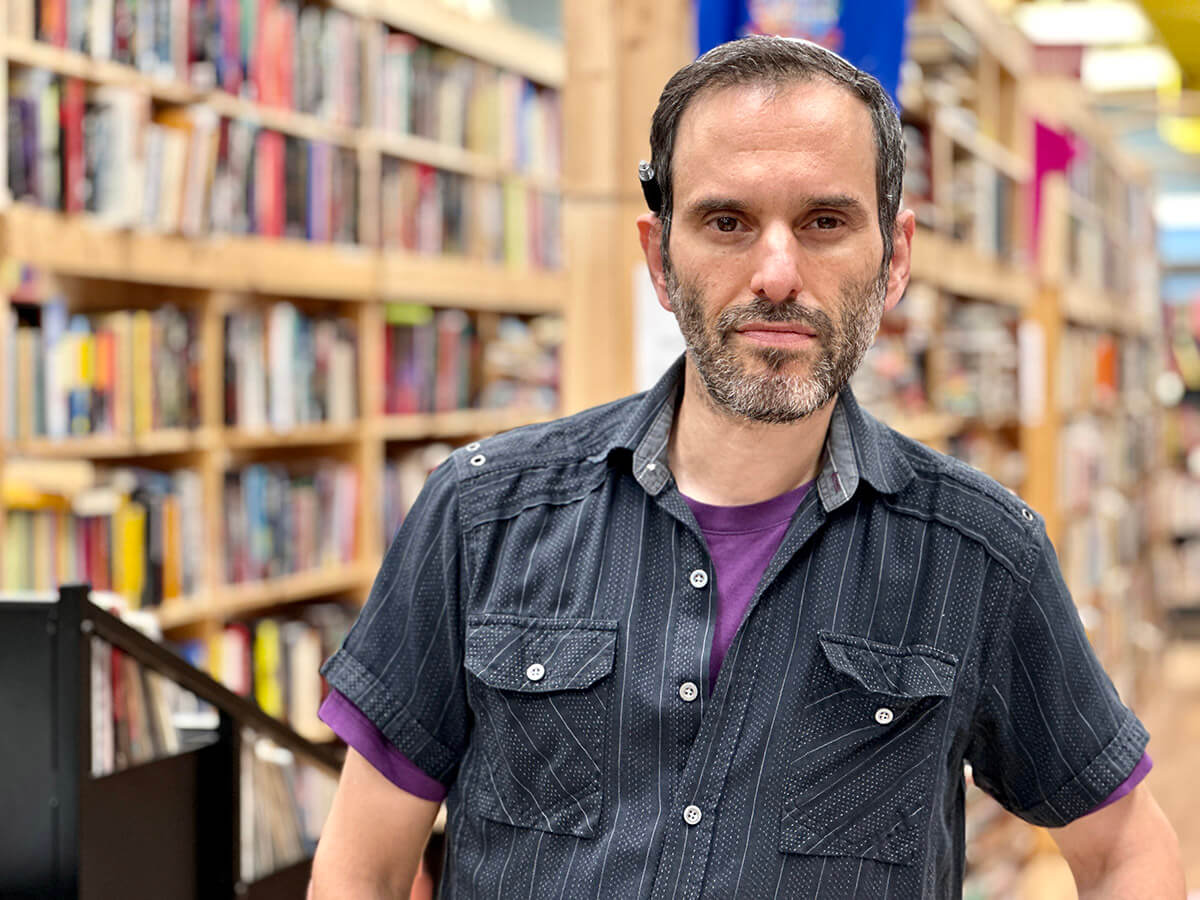 Eric Ackland, the owner of Amazing Books and Records, in the Squirrel Hill neighborhood in Pittsburgh.