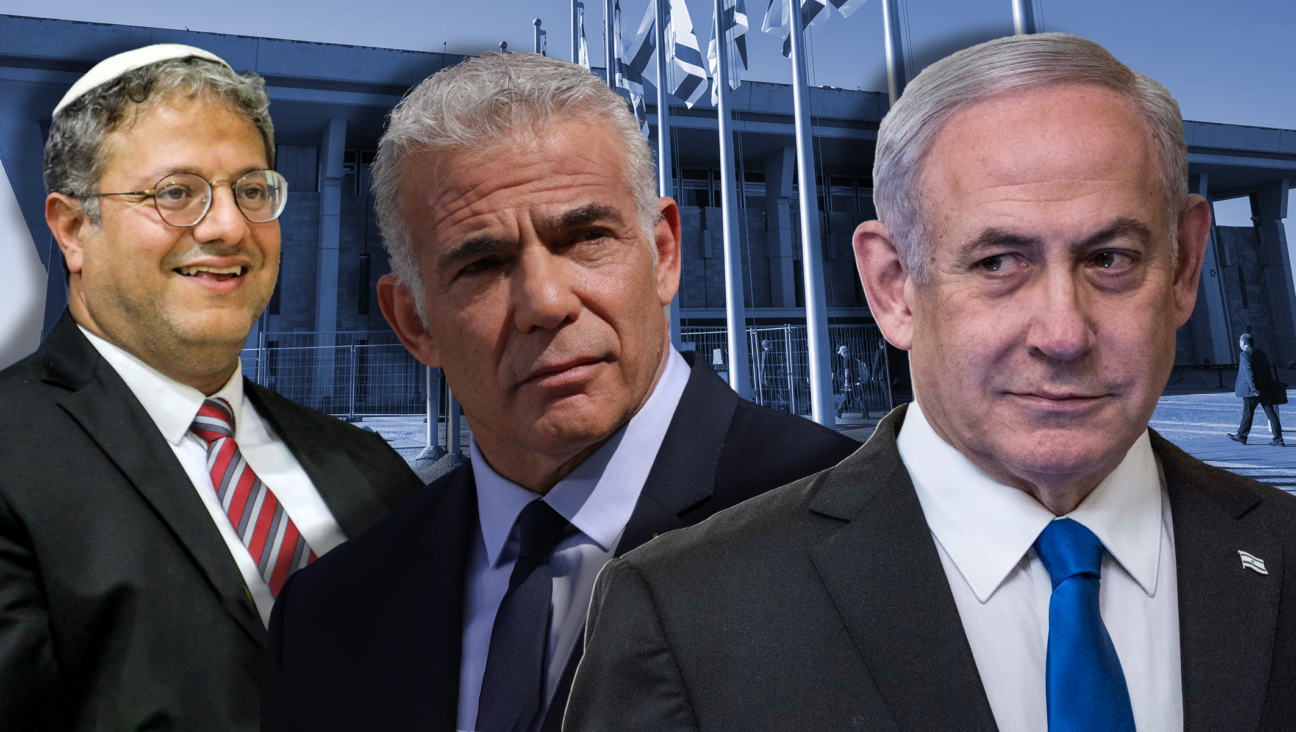 Benjamin Netanyahu, on right, is poised for a comeback with the help of Itamar Ben-Gvir, on left. Current Prime Minister Yair Lapid, center, is his main rival.