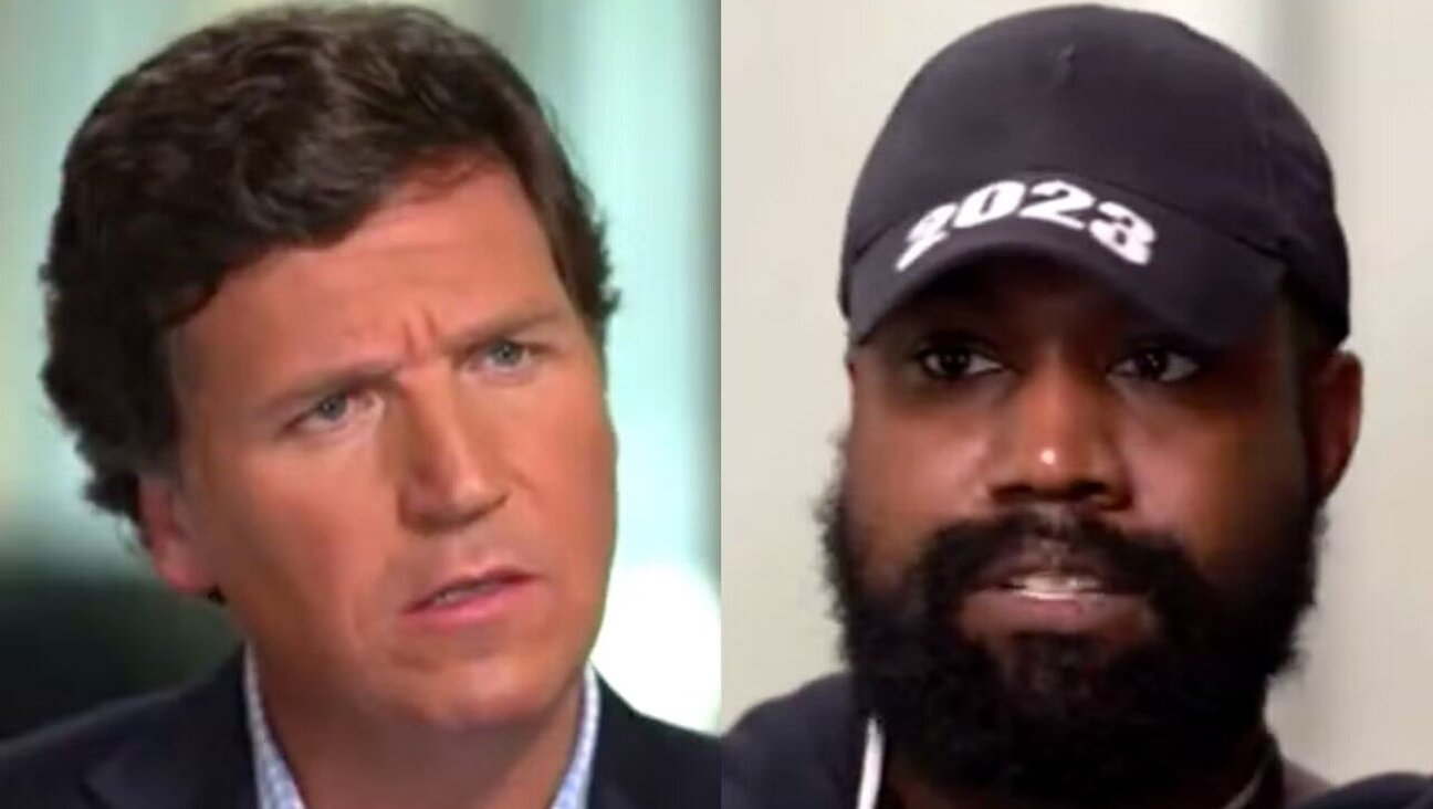 Tucker Carlson and Kanye West on "Tucker Carlson Tonight," October 6, 2022. 