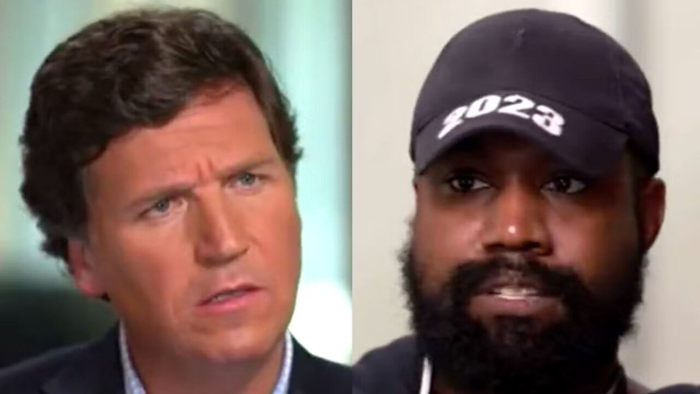 Tucker Carlson and Kanye West on "Tucker Carlson Tonight," October 6, 2022. 