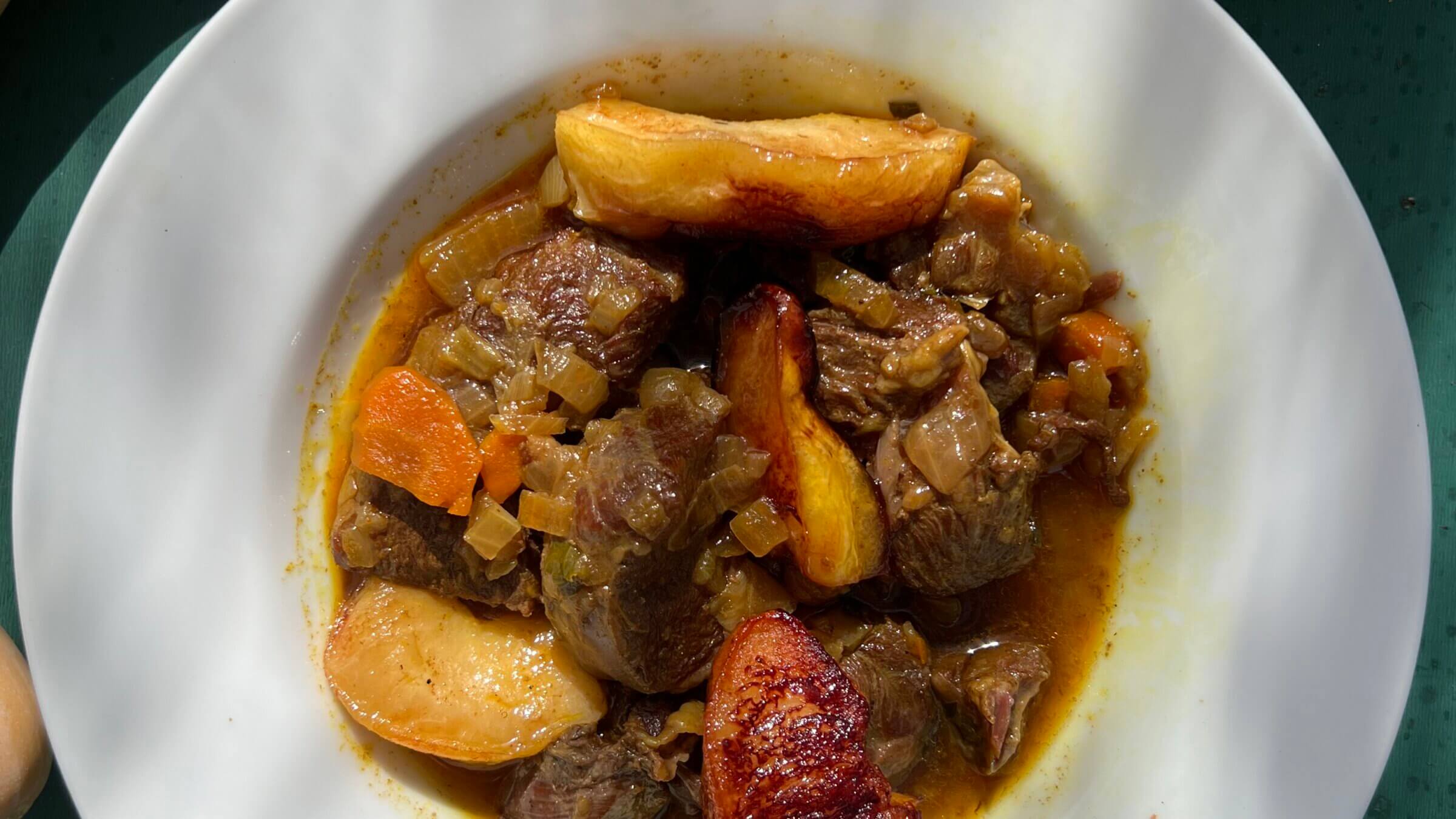 Beef and quince stew.