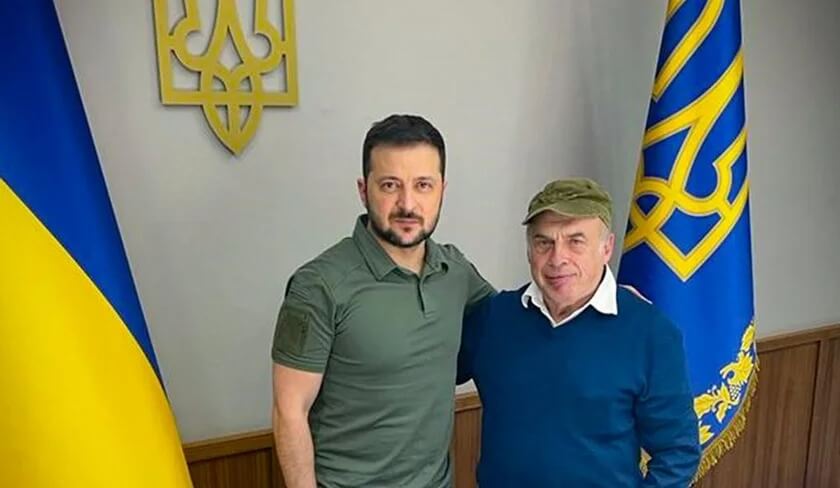 Sharansky meets with Ukrainian President Volodymyr Zelenskyy.