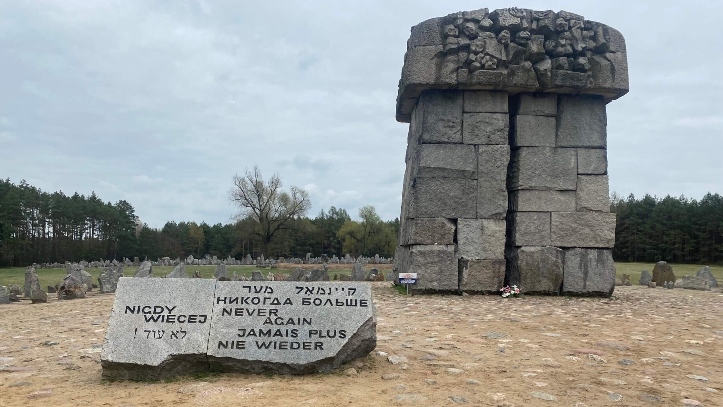 The memorial site at Treblinka, the former Nazi death camp in Poland, April 26, 2022.