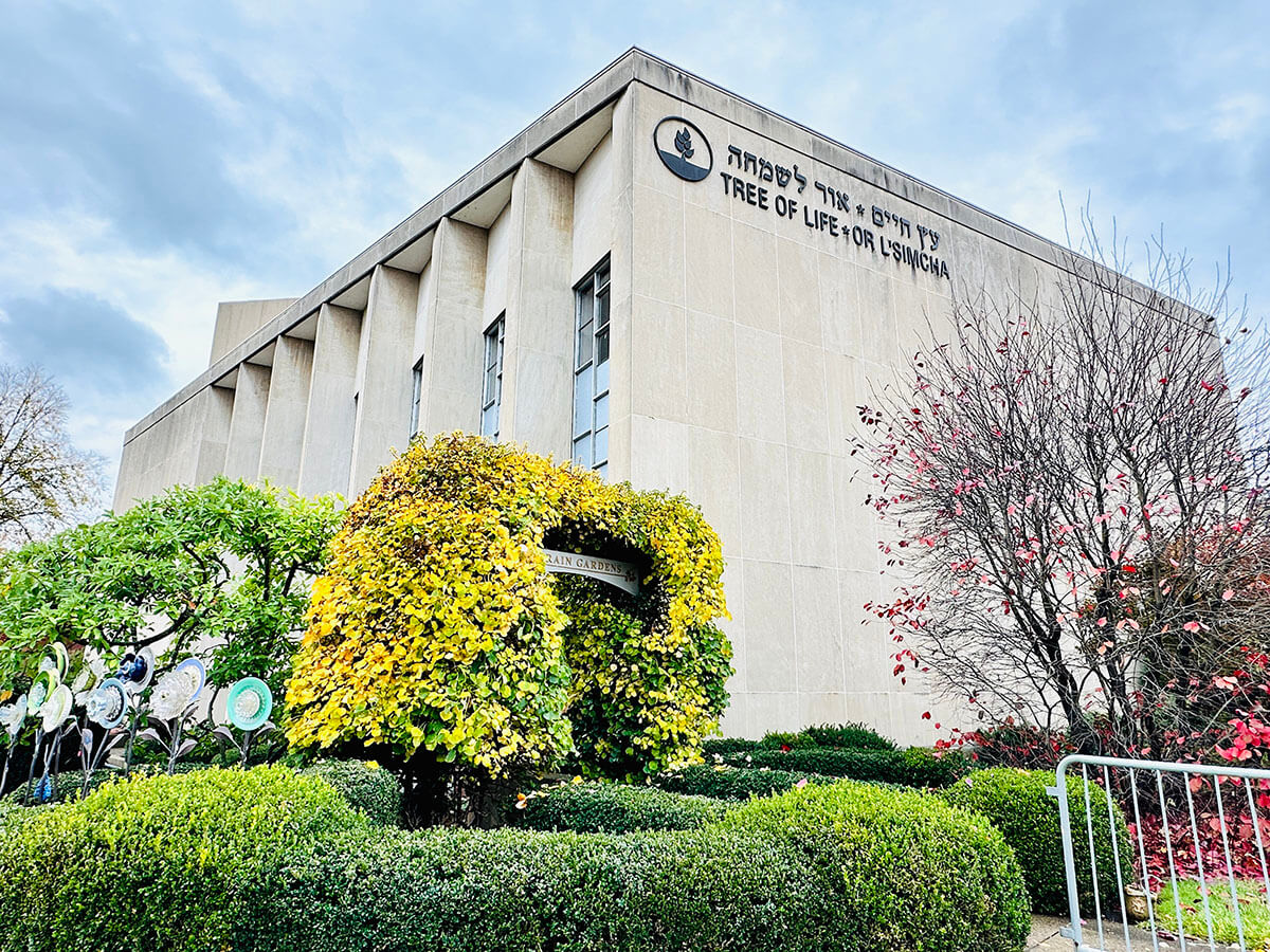 The Tree of Life synagogue photographed four years after the tragic event.