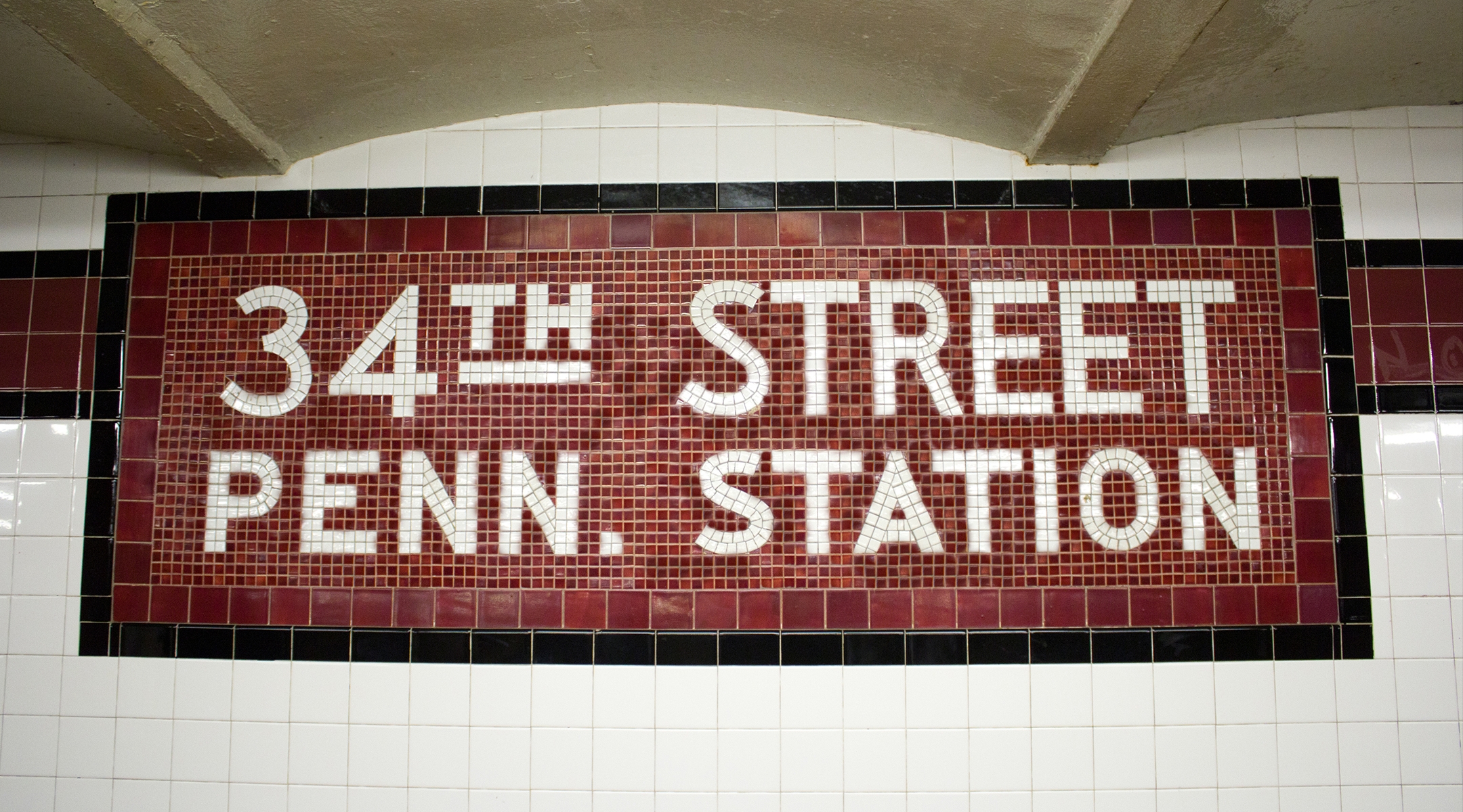 This is the subway station stop in 34th Street Penn Station, Manhattan, New York. (Getty)