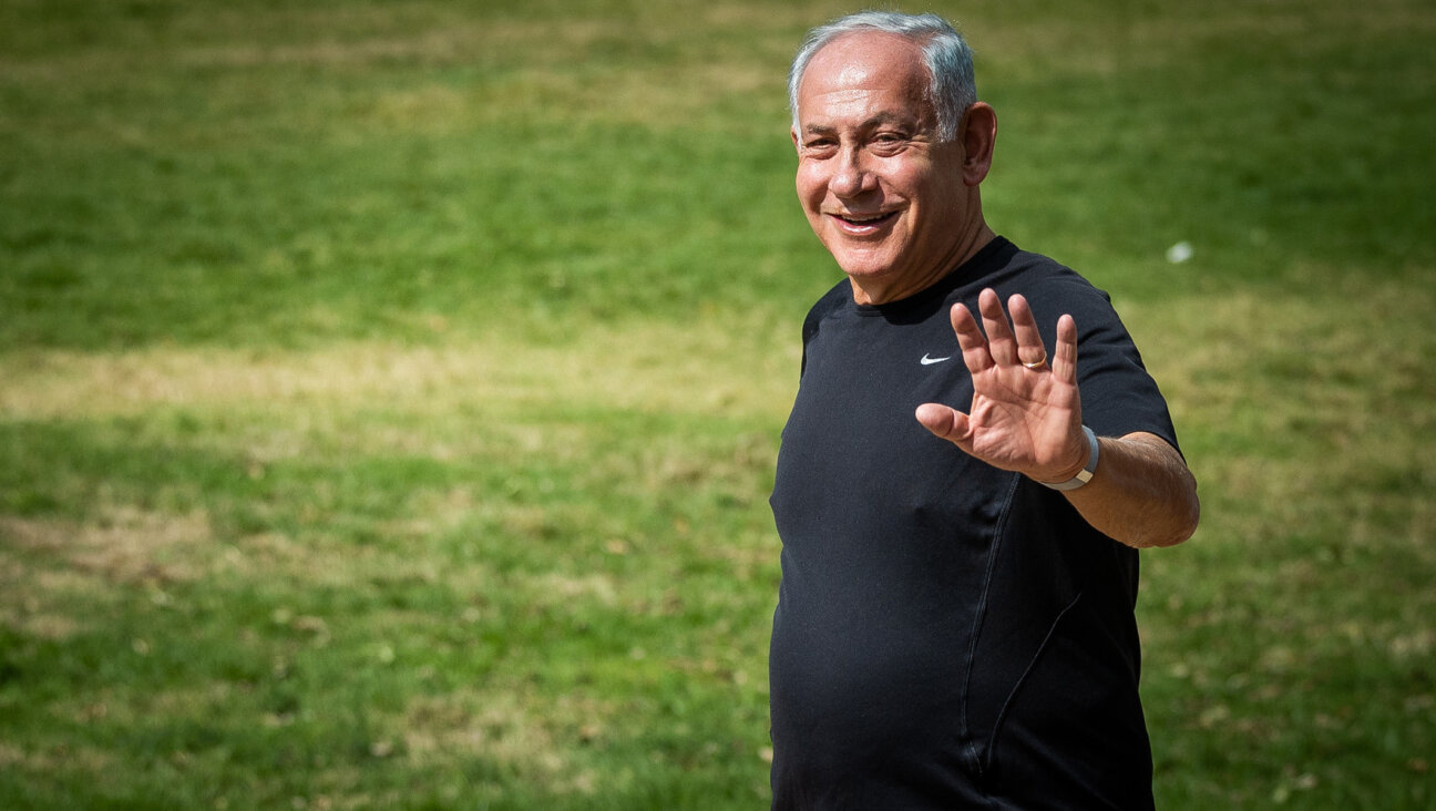 Benjamin Netanyahu seen during a morning walk the morning after the Israeli general elections, Nov. 2, 2022. (Yonatan Sindel/Flash90)