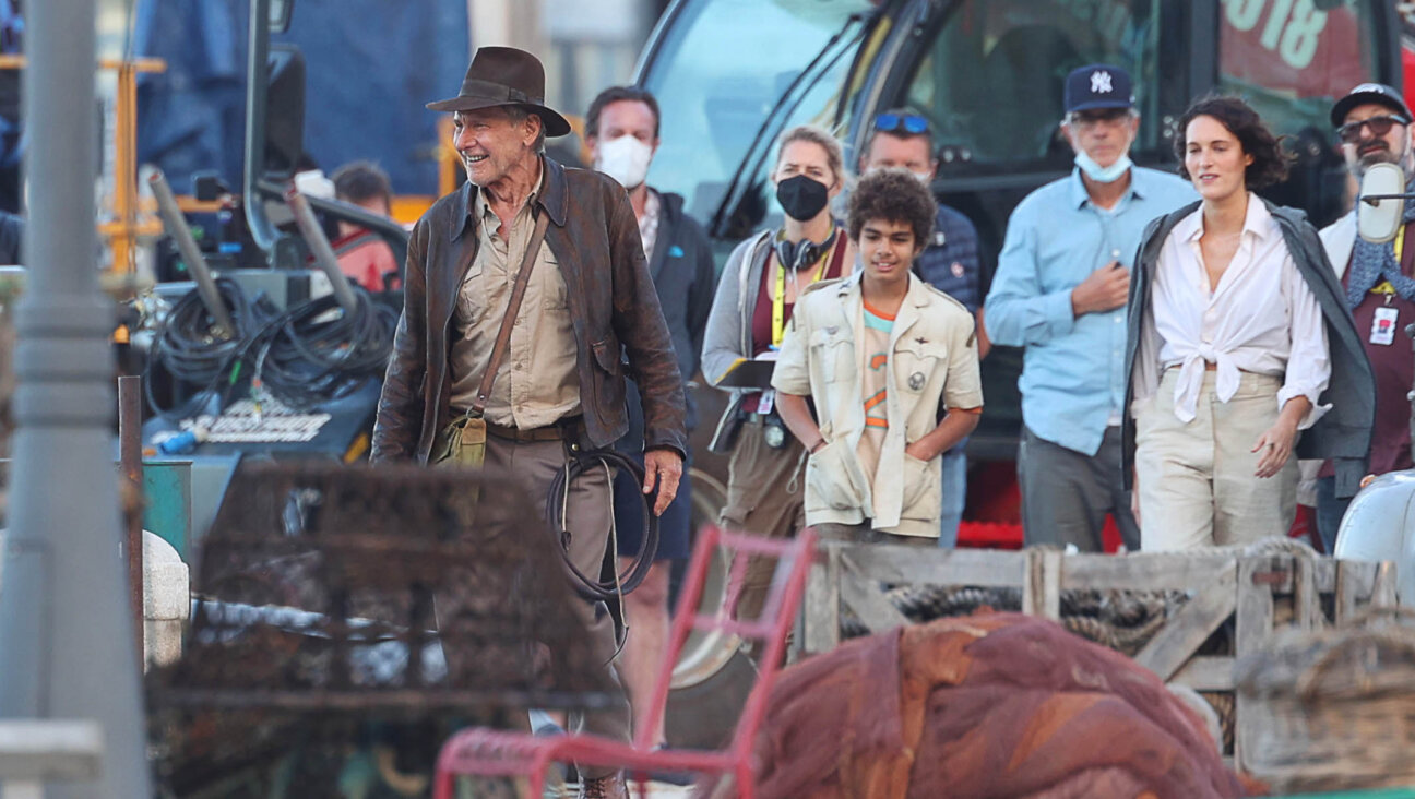 Harrison Ford and Phoebe Waller-Bridge are seen on the set of “Indiana Jones 5” in Sicily on October 18, 2021 in Castellammare del Golfo, Italy. (Photo by Robino Salvatore/GC Images via Getty Images)