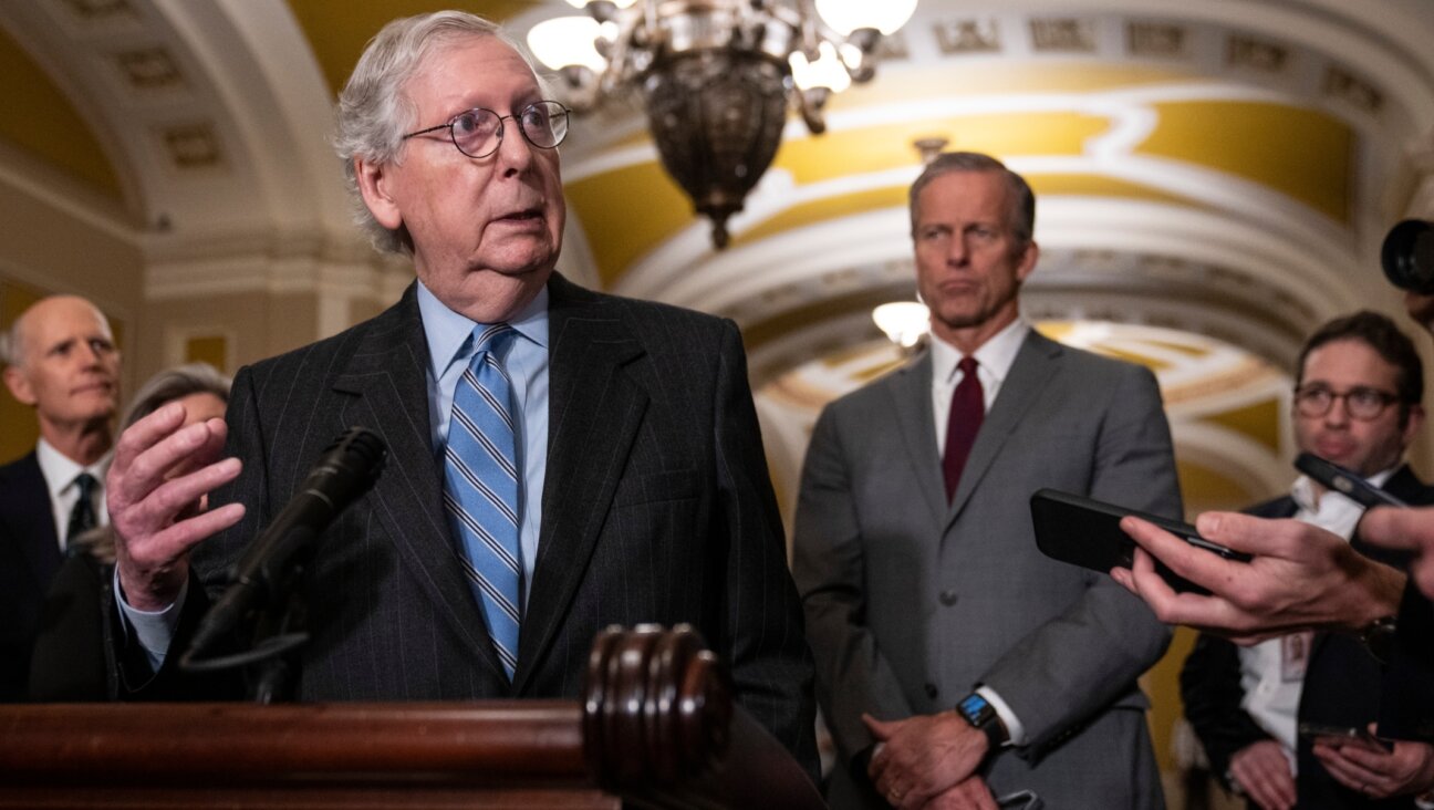 Senate Minority Leader Mitch McConnell, a Kentucky Republican, speaks to reporters after meeting with Senate Republicans at the U.S. Capitol, Nov. 29, 2022. (Drew Angerer/Getty Images)