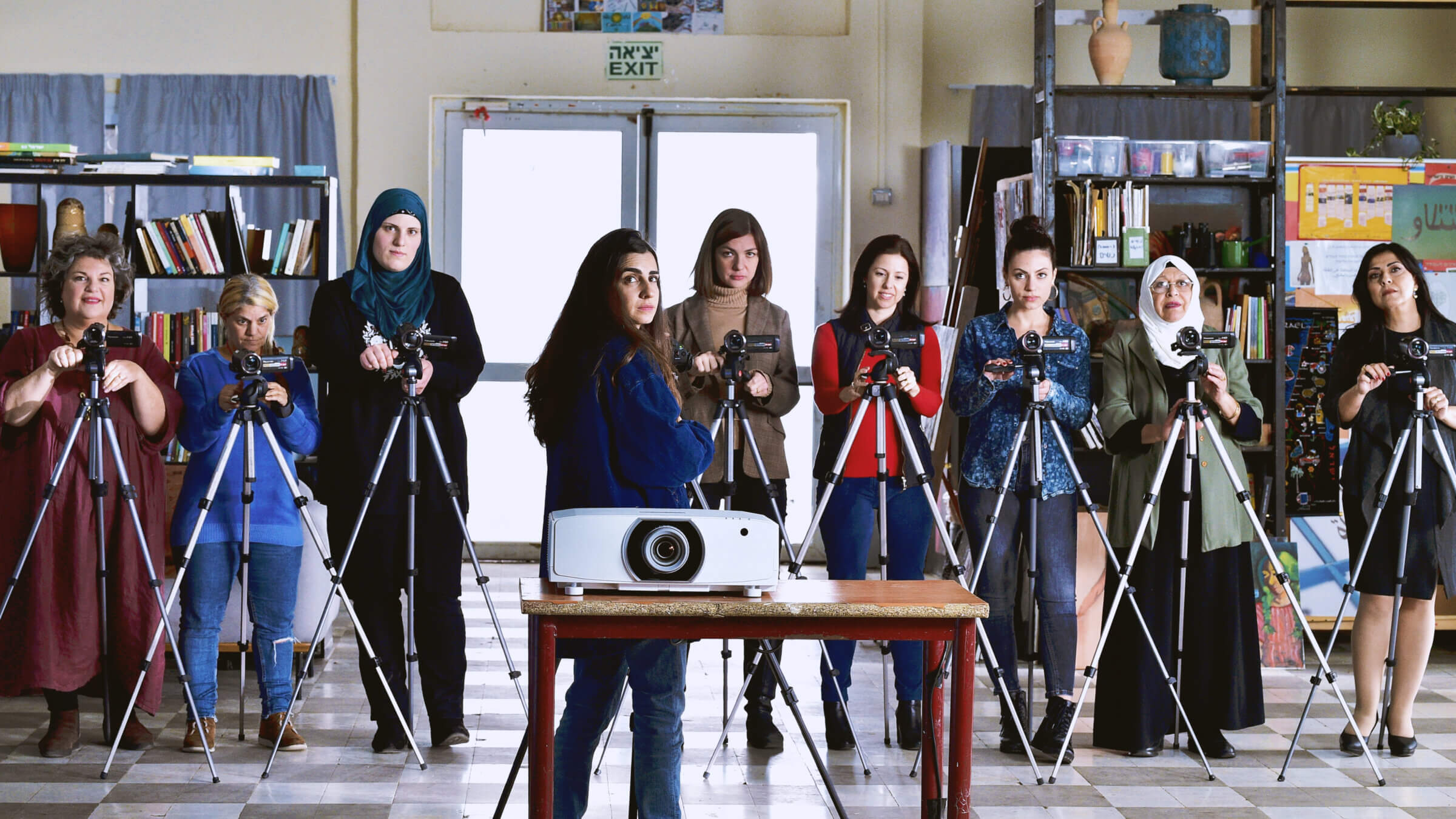 Rona (Dana Ivgy) and her class in "Cinema Sabaya."