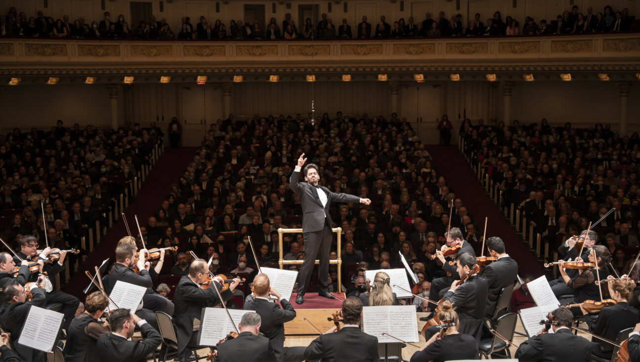 Lahav Shani conducts the Israel Philharmonic at Carnegie Hall on Nov. 14, 2022. 