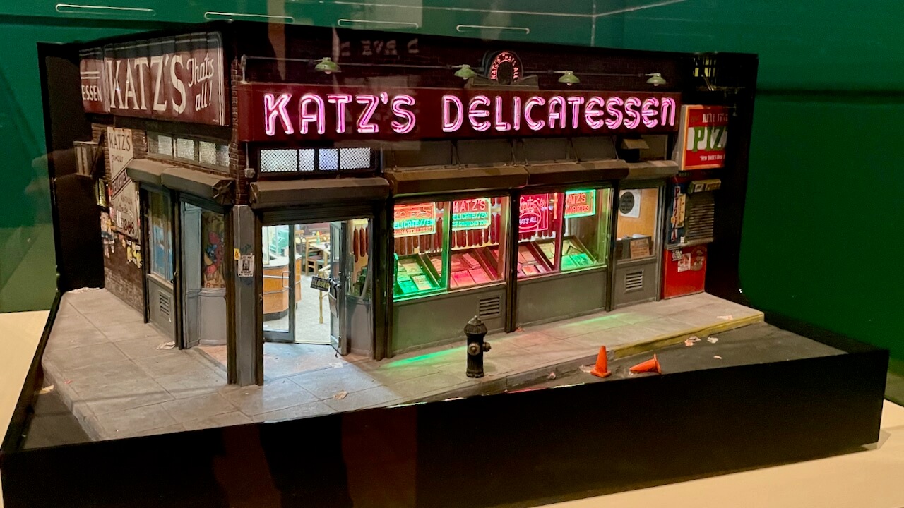 A miniature replica of Katz's Deli is displayed as part of <i>I'll Have What She's Having</i> at the New-York Historical Society.
