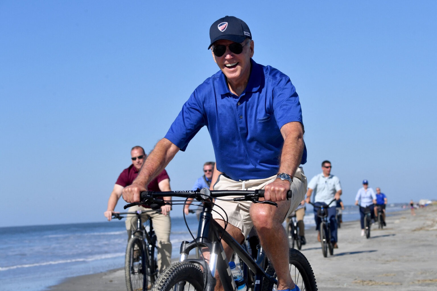 President Joe Biden on vacation in South Carolina this summer. (Getty)