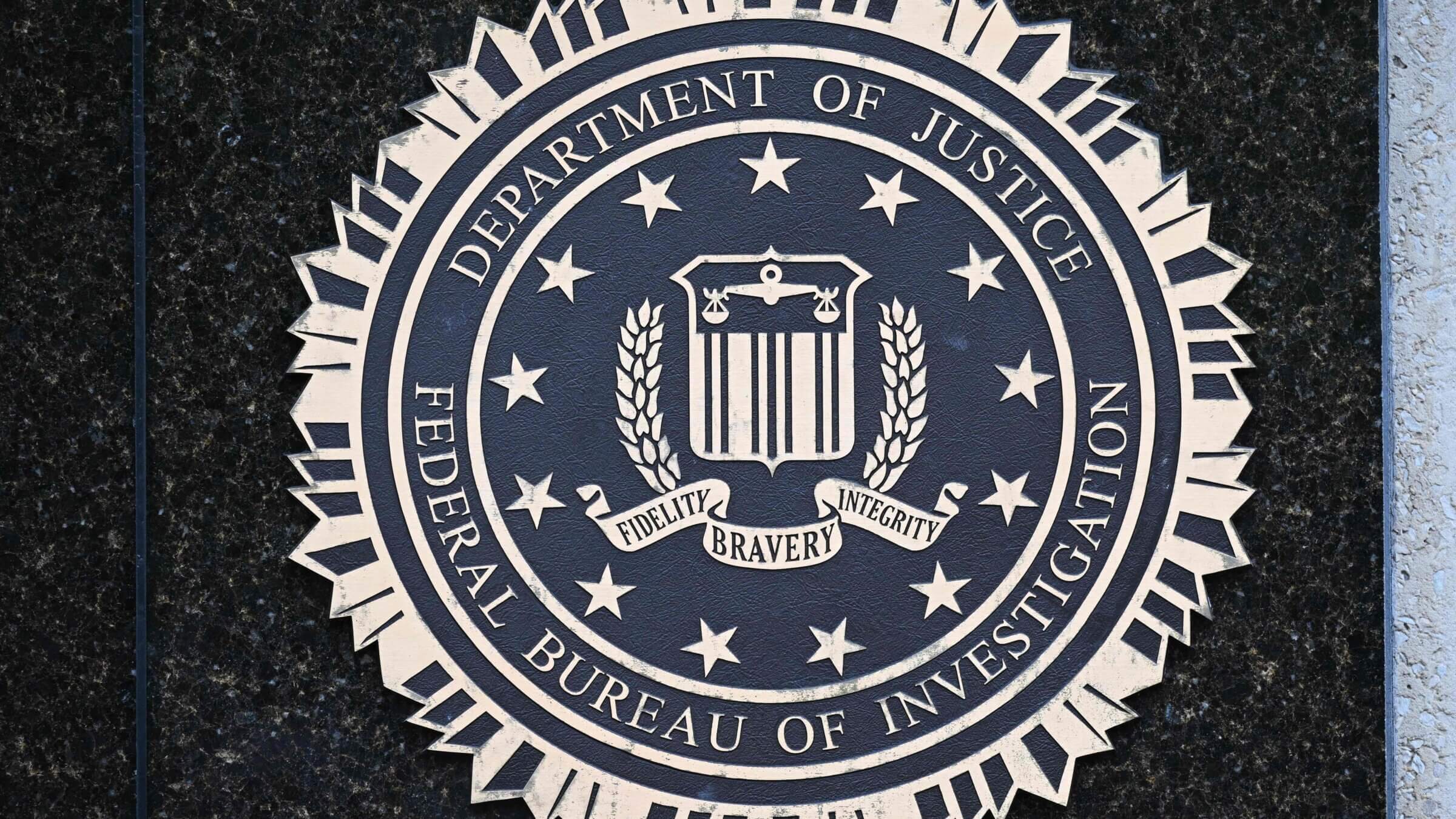 The FBI seal at its Washington, D.C. headquarters.