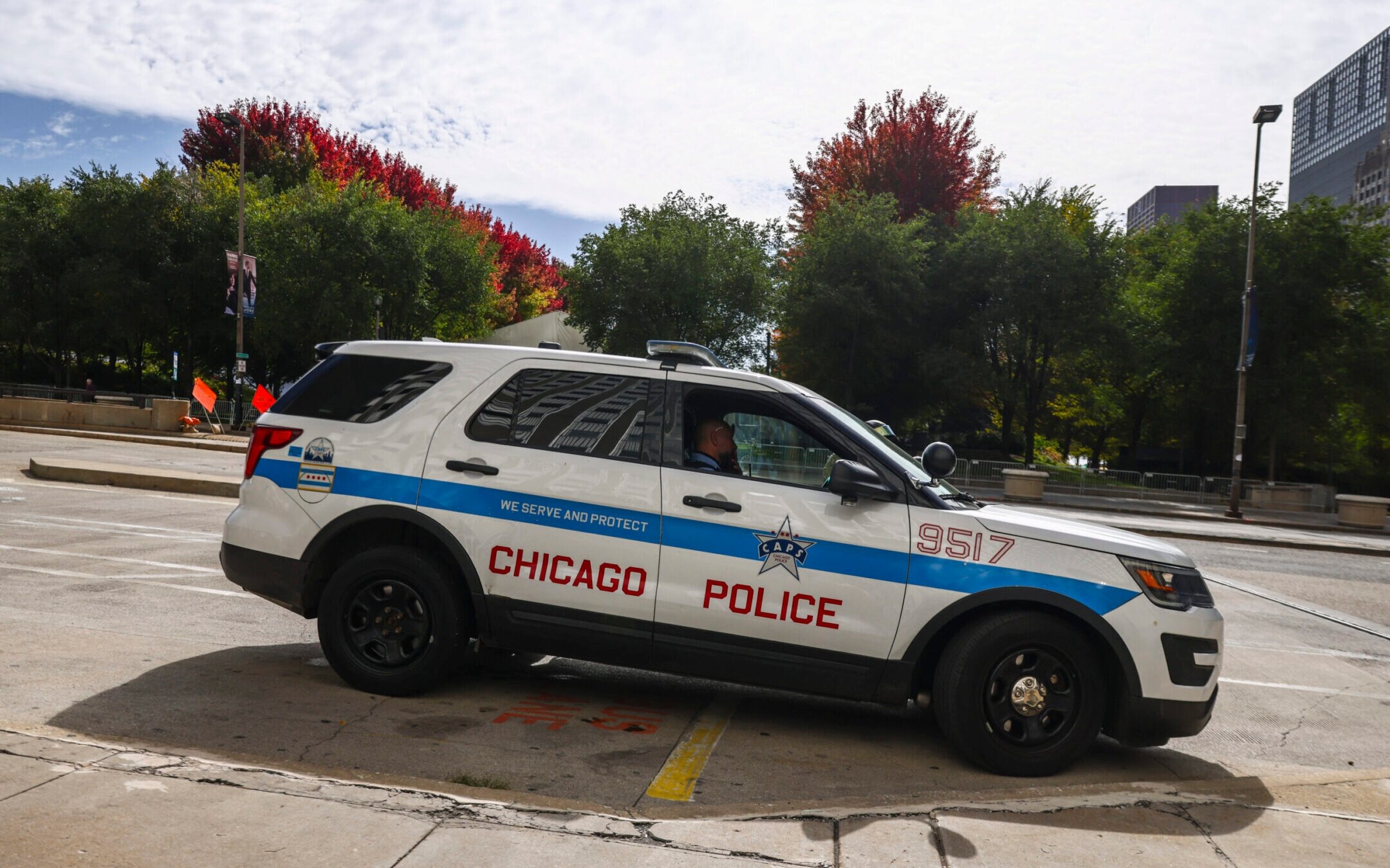 A Chicago police car is seen in Chicago, Oct. 14, 2022. (Beata Zawrzel/NurPhoto via Getty Images)