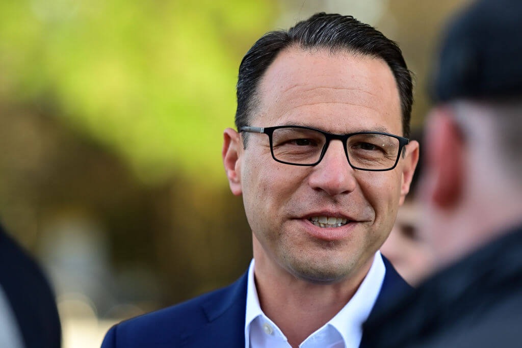 Josh Shapiro, the incoming governor of Pennsylvania, photographed on Tuesday after casting his ballot. (Getty)