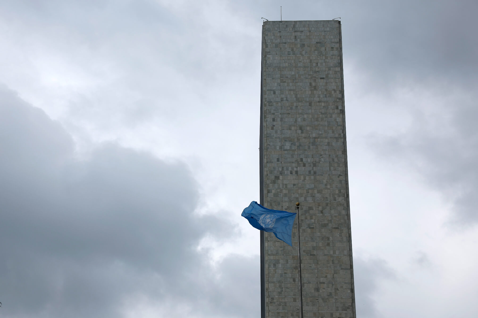 The United Nations ( flag flies outside its headquarters on Sept. 22, 2022 in New York City.