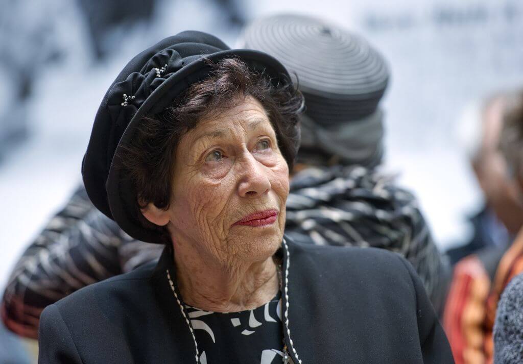 Dutch Holocaust survivor and childhood friend of Jewish teenager Anne Frank, Hanneli Pick-Goslar, in 2012.