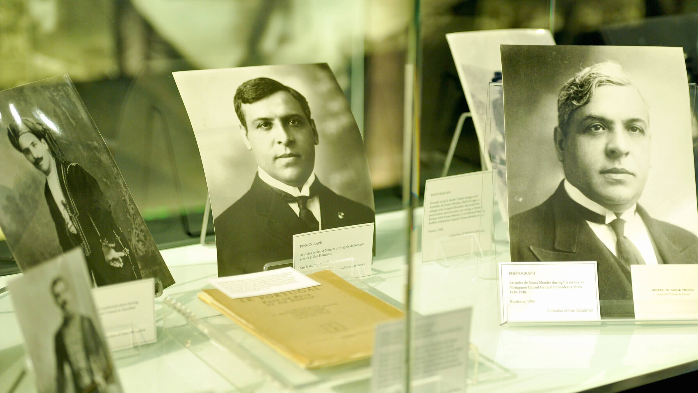 Photos of Aristides de Sousa Mendes from a Sousa Mendes Foundation exhibition at the Los Angeles Museum of the Holocaust.