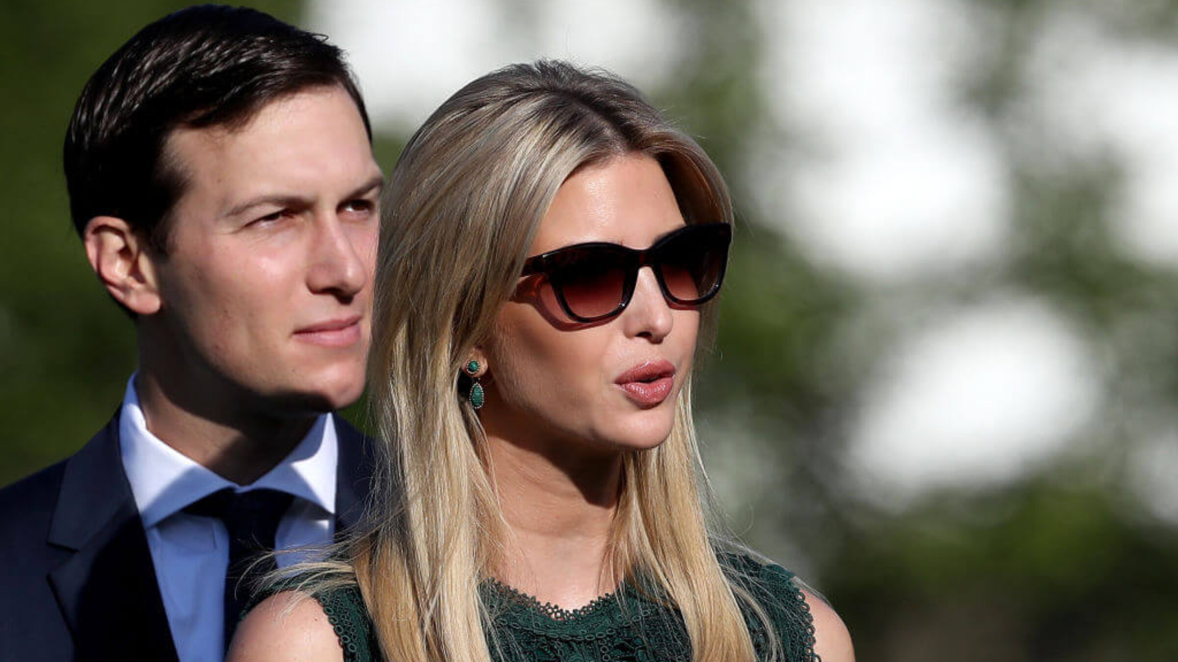  Ivanka Trump and Jared Kushner arrive for a ceremony on the South Lawn of the White House marking the September 11 attacks,  Sept. 11, 2017 in Washington, DC. 