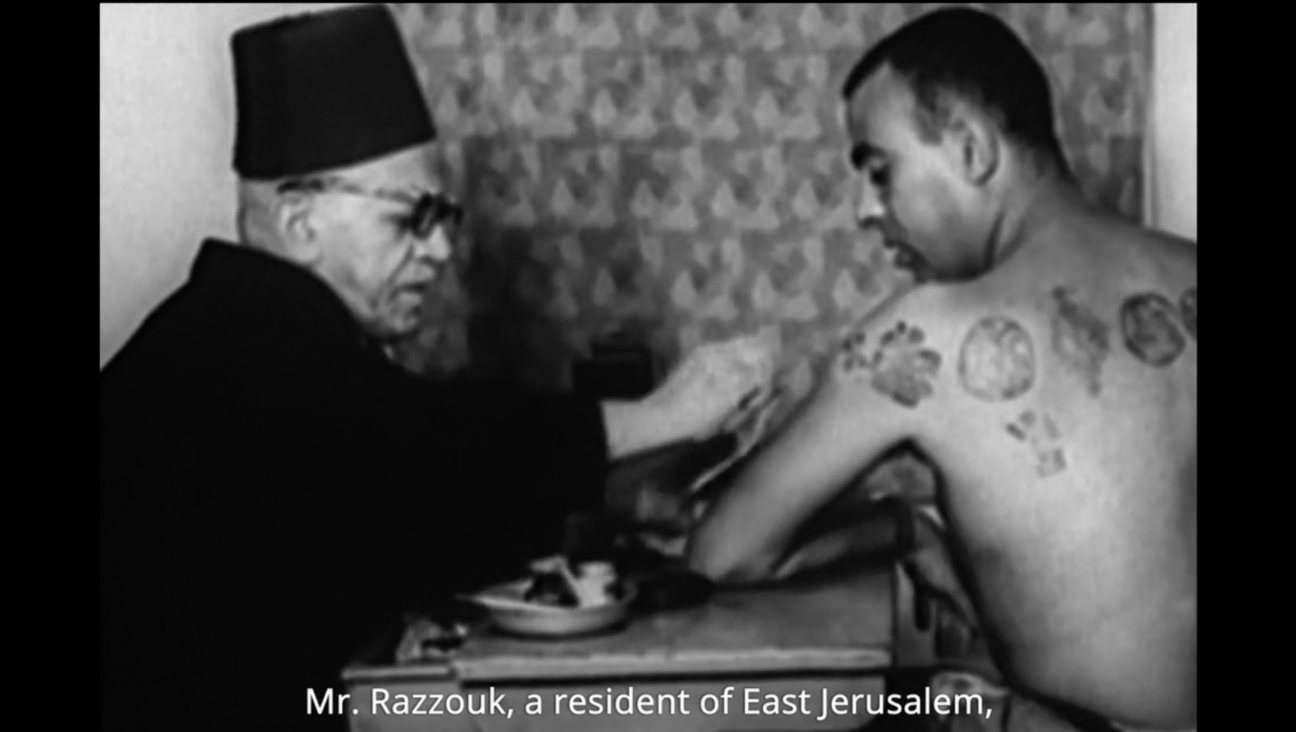 Yacub Razzouk Wassim's grandfather, tattooing.