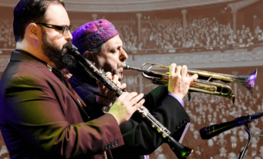 The festival will include performances with musicians like these two klezmer stars Michael Winograd and Frank London 