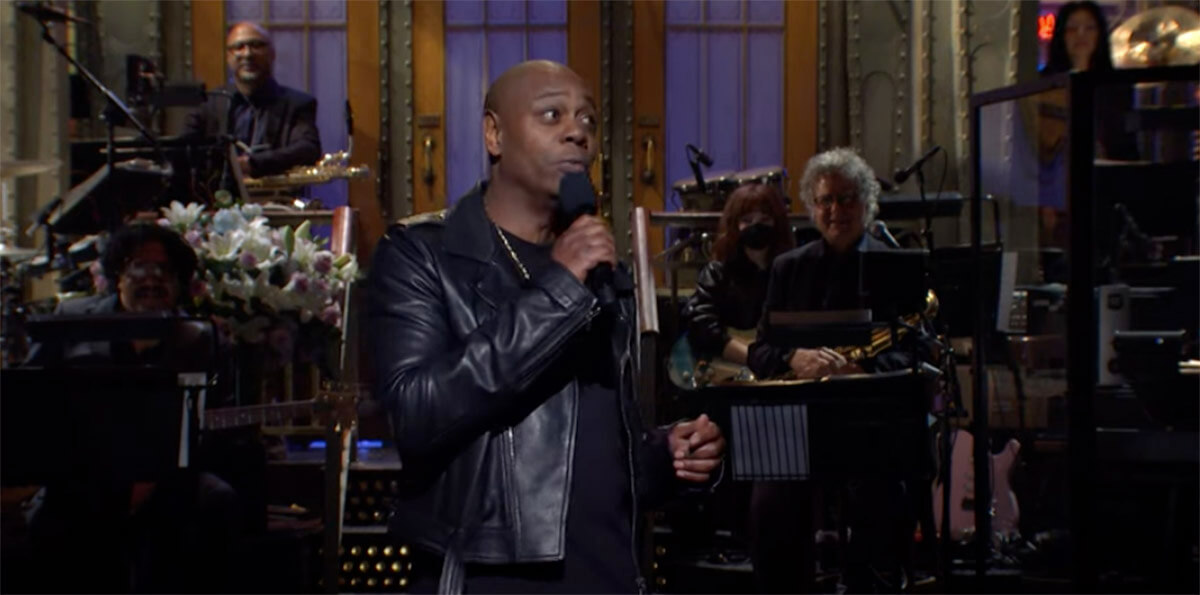Dave Chapelle during teh opening monologue of 'Saturday Night Live.'